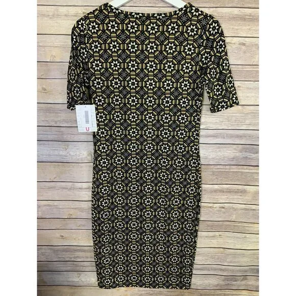 Lularoe NWT Small Julia Dress Floral Stretchy Body - Picture 7 of 11